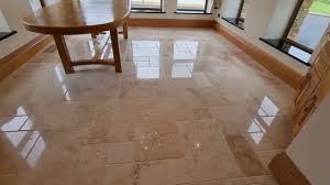 cleaning or polishing travertine floors