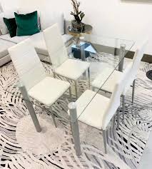 Clear Dining Table And Chair Set J M