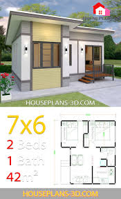 small house plans 7x6 with 2 bedrooms