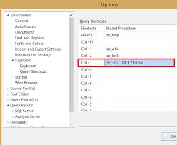sql server shortcut to select only 1