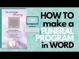 how to make a funeral program in word