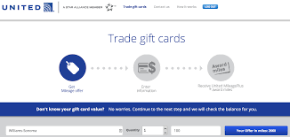 is trading gift cards for united miles
