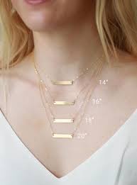 Lay the string/chain flat on a surface and measure the length up to the mark. Jewelry Sizing Guides The Minimalist Magnolia