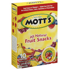 mott s all natural fruit snacks 10 ct