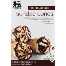 Low cal low fat easy chocolate trifle recipe food. Food Lion Sundae Cones Chocolate Nut Box 3 5 Fl Oz Instacart