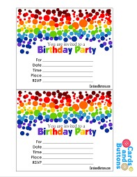 Free Printable Colorful Rainbow Birthday Invitations