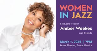 Amber Weekes headlines the benefit concert “Women of Jazz” Friday, March 1  at 7pm at the Moss Theater in Santa Monica. This is a spec... | Instagram