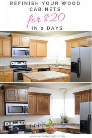 how to refinish wood cabinets the easy