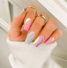 vibrant acrylic nail ideas 2023