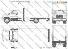 chevrolet kodiak c6500 box truck vector