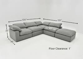 Cloud Sectional Sofa With Chaise Gray