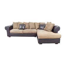 tan microfiber chaise sectional