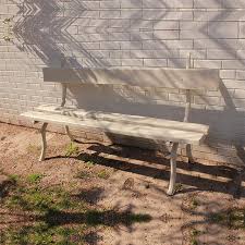 antique rustique metal garden bench