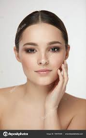 woman beauty face female with natural