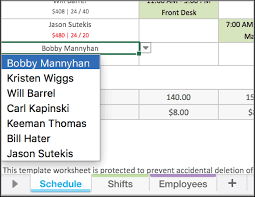 free employee scheduling template