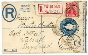trinidad registered postal enveloipe hg