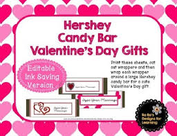 Valentines Day Hershey Candy Bar Wrappers