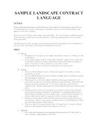 Landscaping Maintenance Agreement Template Locolo Me