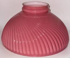 Lamp Shade Diagonal Swirled Cased Pink