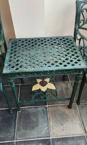 Well Used Balcony Wrought Iron Table