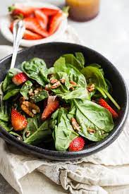 Gently wash, drain, dry, tear spinach leaves. Strawberry Spinach Salad Culinary Hill