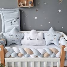 girl boy 3 baby pillows star cloud