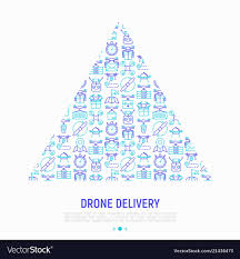 drone delivery concept in triangle