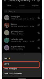 how to delete insram messages