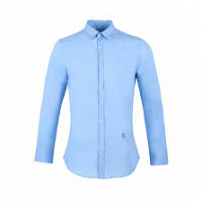 Oem Odm Service 2018new Fashion Elegant Logo Embroidery Design Light Blue Slim Fit Men Shirt Buy Dress Shirt For Men Men Fashion Designer