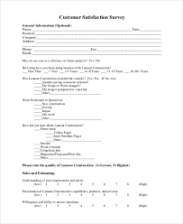 sle customer satisfaction forms in