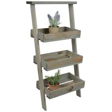 Outdoor Lean To Plant Ladder 73cm