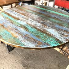 Hart reclaimed wood extending dining table. Aqua Teal Blue 36 Round Dining Table Top Coffee Table Top Etsy