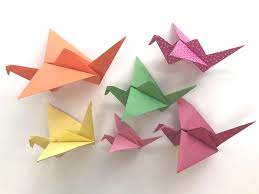 origami crane with flapping wings
