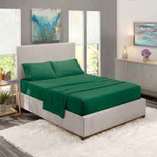 full size bed sheets set hunter green