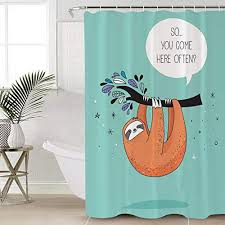 Shower curtains come in wide variety of styles so you'll be able to find exactly what you need for your new bathroom look. Sloth Shower Curtains Animal Quote Lettering Kid Cartoon Cute Funny Bathroom Set Cozy Bathroom Accessories Home Textile Decor Set Fabric Polyester 72 W X 72 L Walmart Com Walmart Com