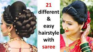 diffe hairstyles with saree