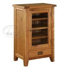 Solid Oak Door Drawer Hi Fi Cabinet