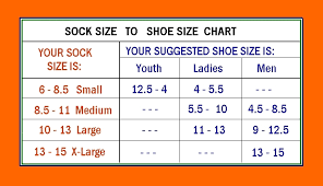 Precise Shoe And Sock Size Chart 2019