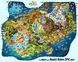 Fully Labeled Map of Angry Birds Epic's Piggy Island! Truly the most EPIC  of Maps!