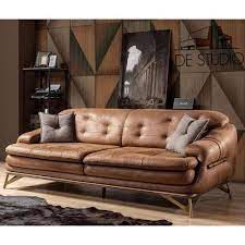 modern wooden leather sofa living