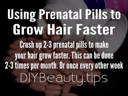 grow hair faster using prenatal pills