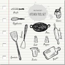 premium vector doodle kitchen tool set