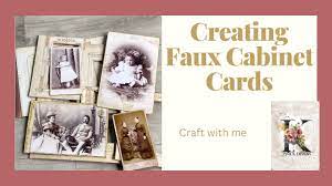 making some faux cabinet cards using