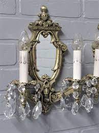 Antique Silver Plate Wall Sconces