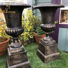 Large Cast Iron Urn Planter For