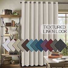 Textured Linen Patio Door Curtains