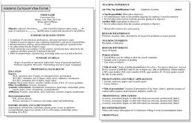 Academic Curriculum Vitae Resume Format Jobs For Phds Dummies