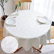 waterproof vinyl tablecloth round