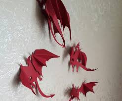 Game Of Thrones Decor 3d Dragon Wall