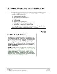 chapter 2 general program rules hud